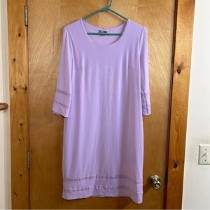 JM Collection Lavender Sheath Dress - Petite Medium
